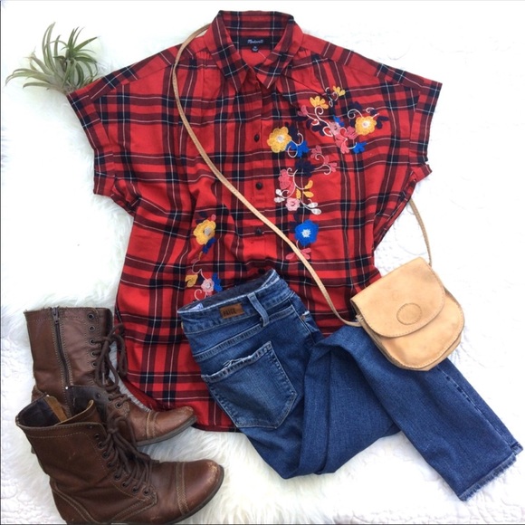 Madewell Tops - NWOT Madewell Embroidered Central Shirt
